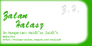 zalan halasz business card